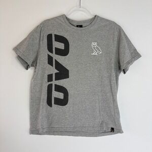 OVO Gray Short Sleeve Tee with Black Logo